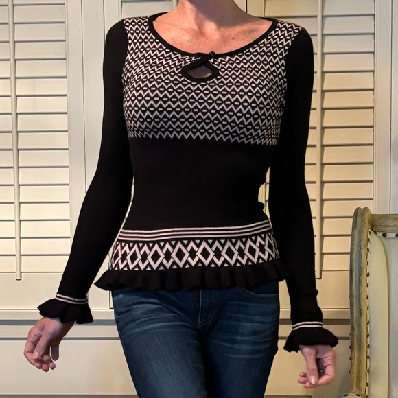 Milly merino wool black sweater - Picture 2 of 12